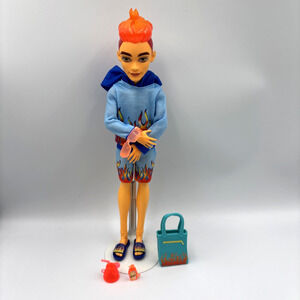 Monster High Scare-adise Island Heath Burns Doll with Flame Hoodie, Complete